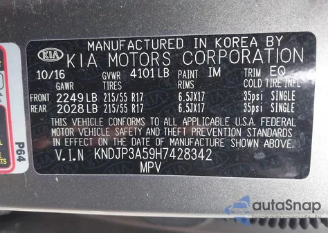 2017 Kia Soul + from USA, damaged, VIN KNDJP3A59H7428342